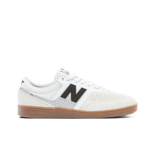 New Balance Numeric 508 in Sea Salt/Black with suede upper and reflective detailing.