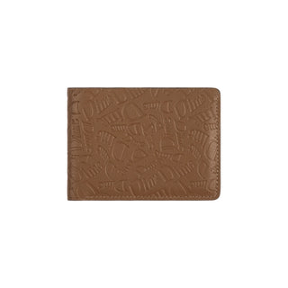 Dime Hahah Walnut Leather Wallet, crafted from 100% leather, slim and sophisticated.