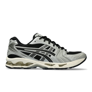 ASICS GEL-KAYANO 14 Shoes in Black/Seal Grey, eco-friendly and featuring updated materials with GEL® cushioning.