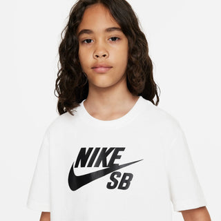 Nike SB Big Kids Logo Tee, 100% cotton, skate-ready, soft, and stylish.