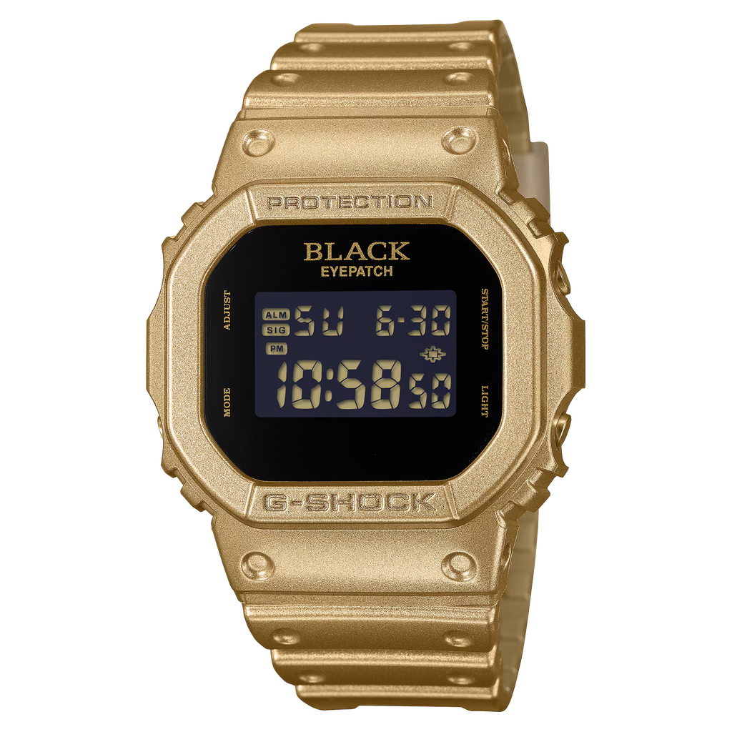 G-SHOCK DW5600BEP-9 BlackEyePatch Watch - Gold/Black – Drift House