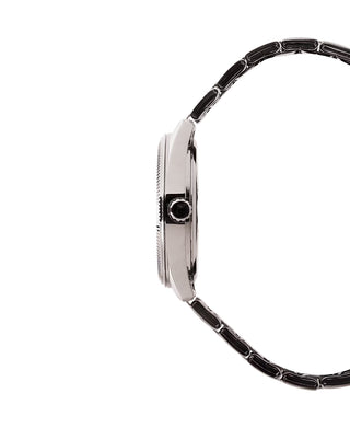 Casio MTP-1302D-1A1V watch with stainless steel band, black dial, luminous hands, date display, and 50-meter water resistance.