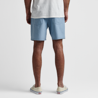 Roark Hybro Hybrid Shorts 17" with quick-dry fabric, mesh pockets, and removable drawcord, perfect for land and water.