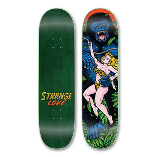 StrangeLove "Ape" skateboard deck, 8.5" x 32.375", featuring Todd Bratrud's art.