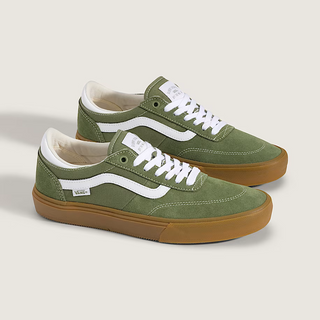 Vans Skate Gilbert Crockett Shoe in Loden Green with low-top vulcanized design, durable build, and heritage-inspired style.
