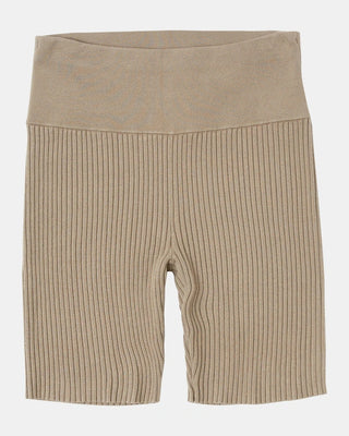 RVCA Fever Knit Bike Shorts in Dark Khaki, fitted, with 2-ply waistband, 16" outseam.