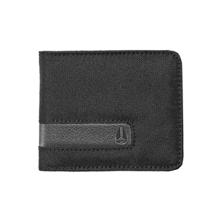 Nixon Showoff Wallet in Black - Eco-friendly wallet made from recycled material with ample card slots, cash compartment, and an ID pocket.