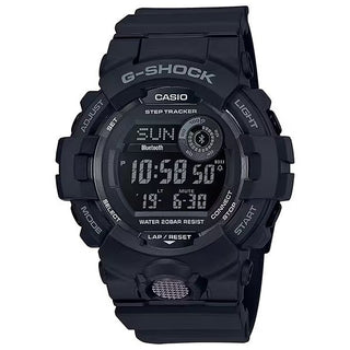 G-SHOCK GBD800-1B Digital Watch in black, sports-focused, app connectivity, step tracking, versatile for training and daily wear.