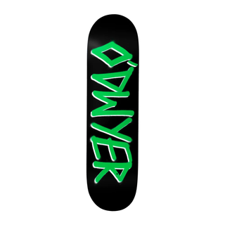 Deathwish Skateboards Brian O'Dwyer "BOD Gang Name" deck, 8.25"x31.5", black and green, steep concave, Canadian Maple
