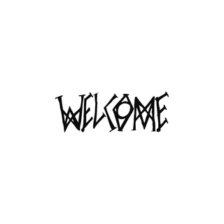 Logo of Welcome Skateboards featuring stylized, whimsical lettering with a blend of bold and curved lines, set against a contrasting background, embodying the brand's creative and nonconformist spirit.