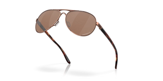 "Oakley Feedback sunglasses in Rose Gold frame with Prizm Tungsten Polarized lenses — women's premium polarized sunglasses with UV400 protection"