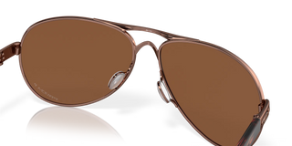 "Oakley Feedback sunglasses in Rose Gold frame with Prizm Tungsten Polarized lenses — women's premium polarized sunglasses with UV400 protection"