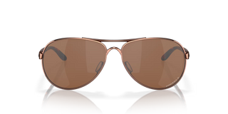 "Oakley Feedback sunglasses in Rose Gold frame with Prizm Tungsten Polarized lenses — women's premium polarized sunglasses with UV400 protection"