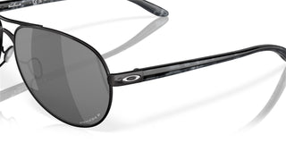 "Oakley Feedback sunglasses in Polished Black frame with Prizm Black Polarized lenses — women's premium polarized sunglasses with UV400 protection"