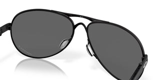 "Oakley Feedback sunglasses in Polished Black frame with Prizm Black Polarized lenses — women's premium polarized sunglasses with UV400 protection"
