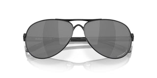 "Oakley Feedback sunglasses in Polished Black frame with Prizm Black Polarized lenses — women's premium polarized sunglasses with UV400 protection"