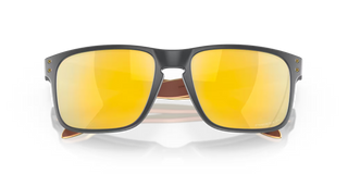 "Oakley Holbrook Prizm Polar sunglasses in Matte Carbon frame with Prizm 24K Polarized lenses — premium gold mirror polarized sunglasses with UV400 protection"