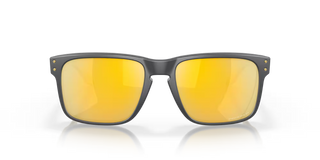 "Oakley Holbrook Prizm Polar sunglasses in Matte Carbon frame with Prizm 24K Polarized lenses — premium gold mirror polarized sunglasses with UV400 protection"