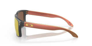 "Oakley Holbrook Prizm Polar sunglasses in Matte Carbon frame with Prizm 24K Polarized lenses — premium gold mirror polarized sunglasses with UV400 protection"