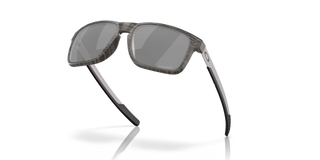 "Oakley Holbrook Mix sunglasses in Woodgrain frame with Prizm Black lenses — premium lifestyle sunglasses with UV400 protection"