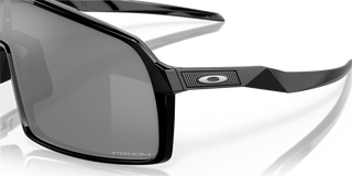 "Oakley Sutro sunglasses in Polished Black frame with Prizm Black lenses — bold shield sport sunglasses with UV400 protection"