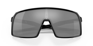 "Oakley Sutro sunglasses in Polished Black frame with Prizm Black lenses — bold shield sport sunglasses with UV400 protection"