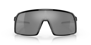 "Oakley Sutro sunglasses in Polished Black frame with Prizm Black lenses — bold shield sport sunglasses with UV400 protection"