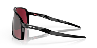 Oakley Sutro sunglasses, Polished Black frame, Prizm Snow Black Iridium lenses, high-wrap shield, designed for urban cycling.