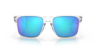 Oakley Holbrook XL Prizm Polar Sunglasses in Clear with Prizm Sapphire Polar lenses, iconic keyhole bridge and metal rivets O Matter lightweight frame with three-point fit, Plutonite lens with 100% UVA UVB protection up to 400nm, HDO optics, 12% light transmission, fits medium to extra large faces