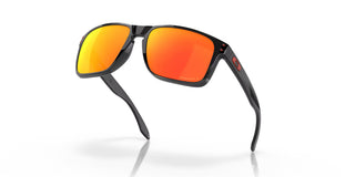 Oakley Holbrook XL Prizm Polar Sunglasses in Black Ink with Prizm Ruby Polar lenses, iconic keyhole bridge and metal rivets O Matter lightweight frame with three-point fit, Plutonite lens with 100% UVA UVB protection up to 400nm, HDO optics, fits medium to extra large faces