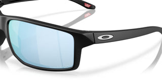 Oakley Gibston XL Prizm Polar Sunglasses in Matte Black with Prizm Deep Water Polar lenses, high-wrap O Matter lightweight frame with mold-in nosepads, hooked temples, hat compatible design, extended periphery, three-point fit for precise optical alignment