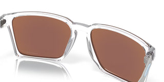 Oakley Exchange Sun Prizm Polar Sunglasses in Polished Clear with Prizm Deep Water Polar lenses, mixed material O Matter front with stainless steel temples and B1B grip textured Unobtainium earsocks, 12% light transmission rose base lens optimized for bright light and water conditions