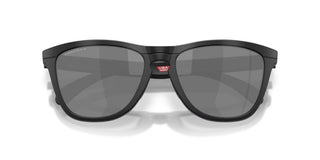 Oakley Frogskins Range XL Prizm Polar Sunglasses in Matte Tort Grey Smoke and Matte Black with Prizm Black Polar lenses, O-Matter injection molded thermoplastic XL frame with Unobtainium nosepad, 11% light transmission optimized for bright light, classic 1980s Frogskins silhouette engineered for larger heads