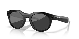  Oakley Meta HSTN smart glasses in Black with Prizm Black Polarized lenses, Meta AI, camera, and audio.