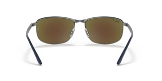 Ray-Ban RB3671 Polarized+ Sunglasses - Blue on Gunmetal/Polar Grey Mirror Blue