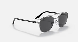 Ray-Ban RB3688 sunglasses with a lightweight gunmetal metal frame and adjustable nose pads for a comfortable fit.
