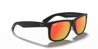 Ray-Ban Justin Color Mix Sunglasses - Rubber Black/Brown Mirror Orange