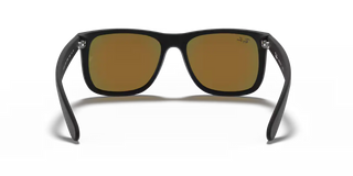 Ray-Ban Justin Color Mix Sunglasses - Rubber Black/Brown Mirror Orange