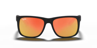 Ray-Ban Justin Color Mix Sunglasses - Rubber Black/Brown Mirror Orange