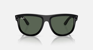 Ray-Ban RBR0101S Aviator Reverse sunglasses in polished rose gold with inverted blue lenses and anti-glare treatment.