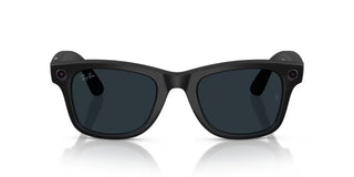 Ray-Ban Meta Wayfarer Gen 2 Transitions smart glasses in Matte Black with Transitions Grey lenses, Meta AI, camera, and audio.