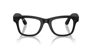 Ray-Ban Meta Wayfarer Gen 2 Transitions smart glasses in Matte Black with Transitions Grey lenses, Meta AI, camera, and audio.