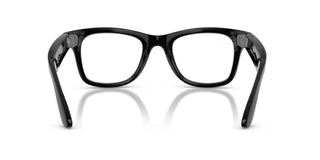 Ray-Ban Meta Wayfarer Gen 2 smart glasses in Shiny Black with Transitions lenses, Meta AI, camera, and audio.