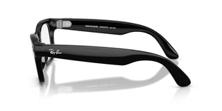 Ray-Ban Meta Wayfarer Gen 2 smart glasses in Shiny Black with Transitions lenses, Meta AI, camera, and audio.