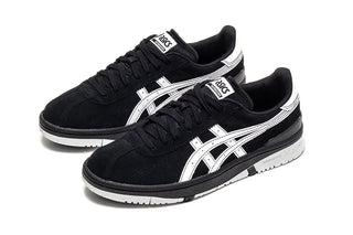 ASICS Skateboarding VIC NBD in black and bright white with suede upper, FF BLAST™ cushioning, and cupsole construction.