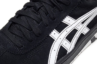 ASICS Skateboarding VIC NBD in black and bright white with suede upper, FF BLAST™ cushioning, and cupsole construction.