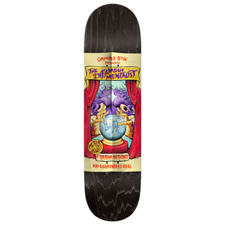 Anti Hero Hewitt Grimple Stix Sideshow Skateboard Deck, 8.5"x32.18", featuring North American Maple construction and vibrant graphic design