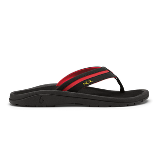 OluKai 'Ohana Pālua Sandals in Lava Rock/HLA - men's water-friendly beach sandals with signature 'Ohana footbed, synthetic split strap, and coral-inspired outsole