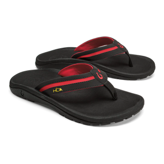 OluKai 'Ohana Pālua Sandals in Lava Rock/HLA - men's water-friendly beach sandals with signature 'Ohana footbed, synthetic split strap, and coral-inspired outsole