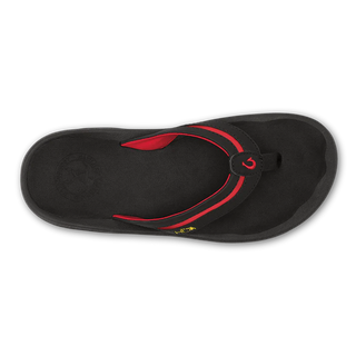 OluKai 'Ohana Pālua Sandals in Lava Rock/HLA - men's water-friendly beach sandals with signature 'Ohana footbed, synthetic split strap, and coral-inspired outsole